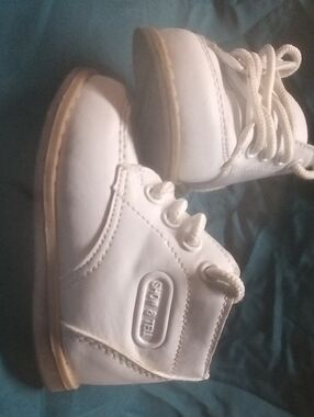 Toddlers  Show And Tell  White Lace-Up Tranning Shoes-